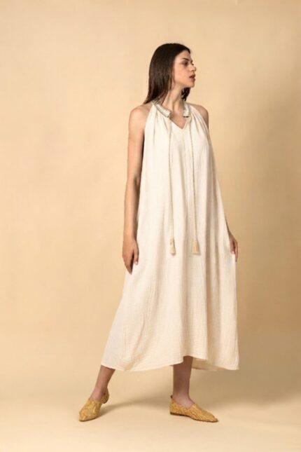 GINETTE BEIGE DRESS