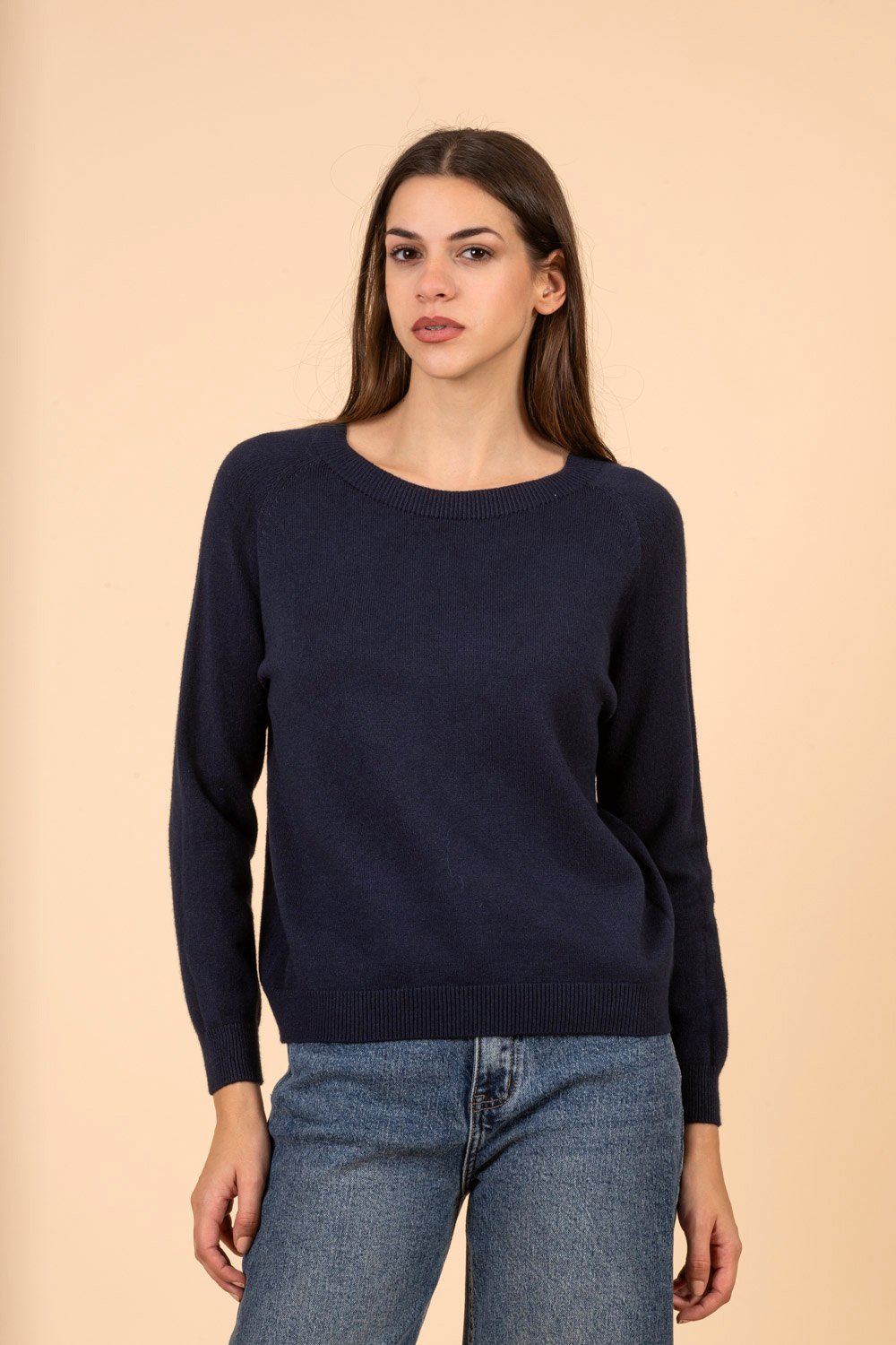 FEROE BLUE KNITTED BLOUSE