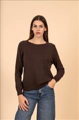 FEROE BROWN KNITTED BLOUSE FEROE BROWN KNITTED BLOUSE - Image 1