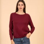 FEROE BURGUDY KNITTED BLOUSE