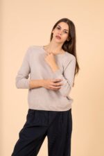 FEROE OFF WHITE KNITTED BLOUSE - Image 4