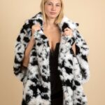 ELIZABETH BLACK-WHITE ECO FUR