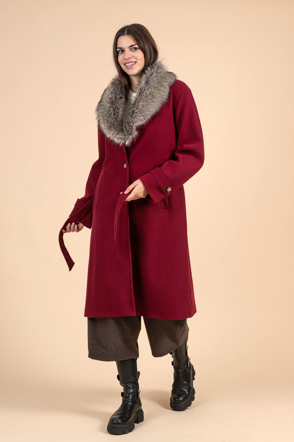 FERNADO BURGUDY COAT