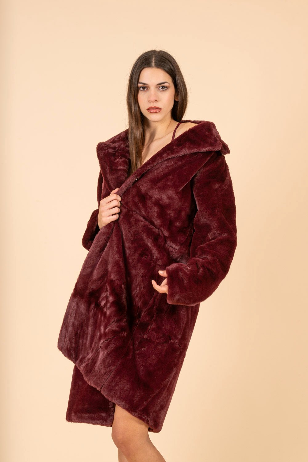 LILO BURGUNDY ECO FUR