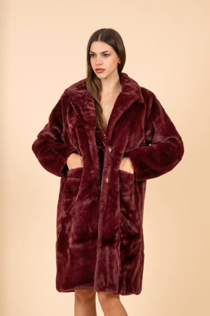 LILO BURGUNDY ECO FUR