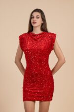LINA RED DRESS - Image 3