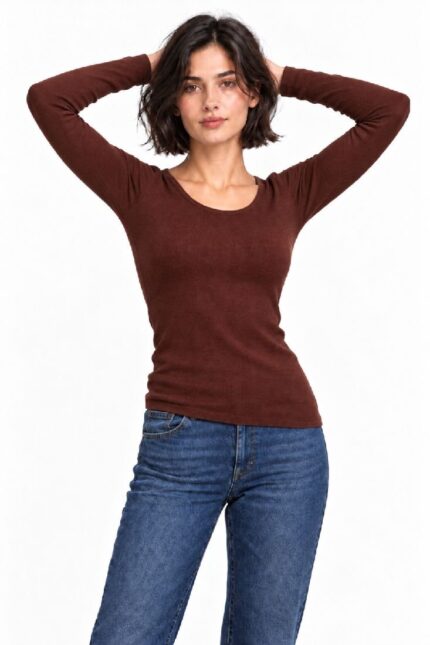 MENDOZA BROWN BLOUSE