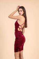 MIRANDA BURGUNDY DRESS - Image 2