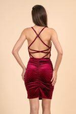 MIRANDA BURGUNDY DRESS - Image 4