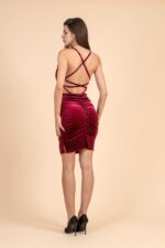 MIRANDA BURGUNDY DRESS - Image 6