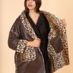 SALTIBAGO BROWN ECO FUR COAT