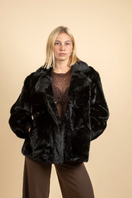 VERONICA BLACK ECO FUR
